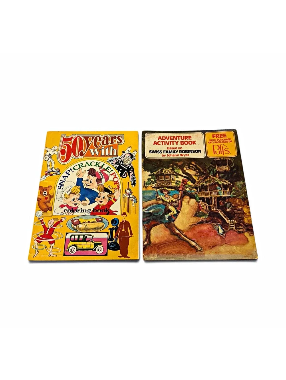 Vintage Snap Crackle Pop & Swiss Family Robinson Books